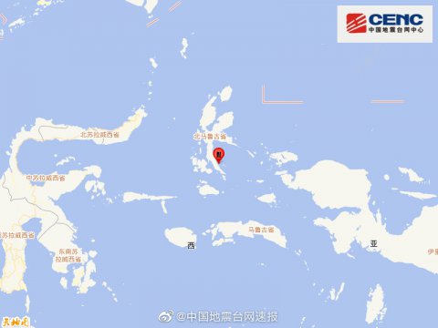 印尼哈马黑拉岛发生7.1级地震，震源深度达10千米
