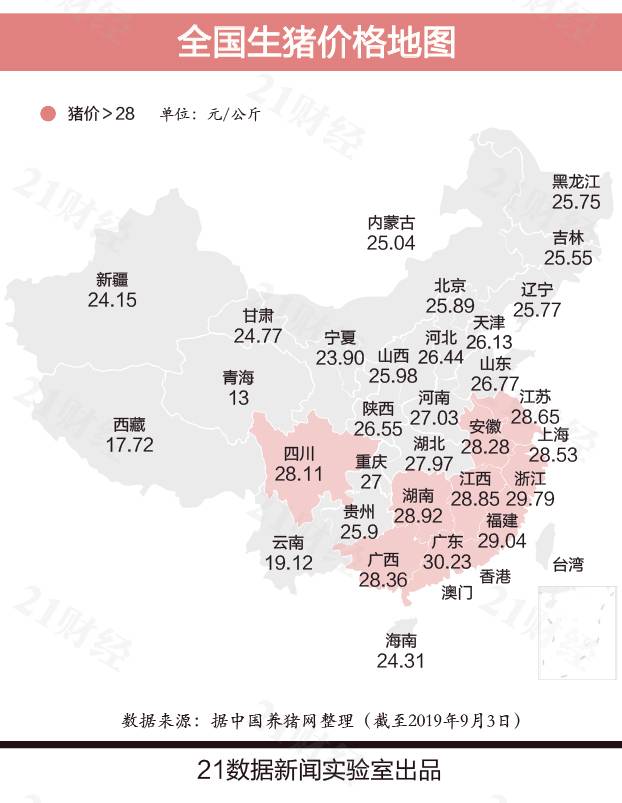 全国猪价地图出炉！年初到9月猪价为何上涨近3倍？