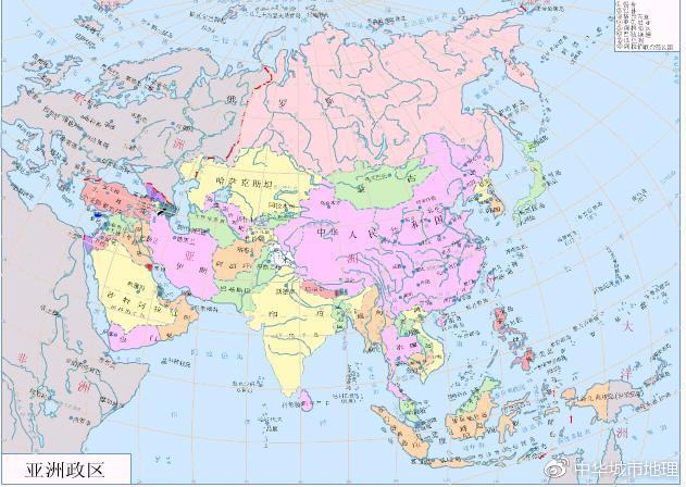 万国汇：现代亚洲一共有几个国家？分别是哪些